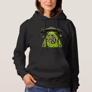Alien Cow Abduction Weirdcore Surreal Hoodie