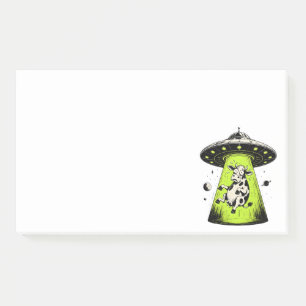 Alien Cow Abduction Weirdcore Surreal Post-it Notes