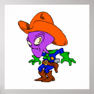 Alien Cowboy Poster