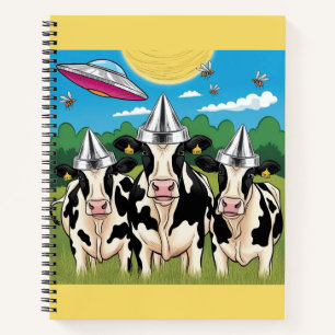 Alien Cows Tin Foil Hats,  UFO UAP Notebook