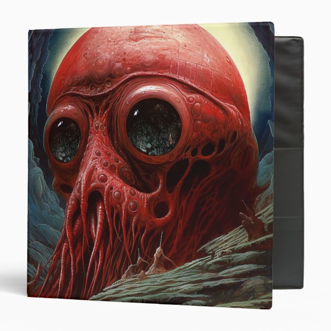 Alien Creature Sci-fi Horror Art Binder (Front/Inside)