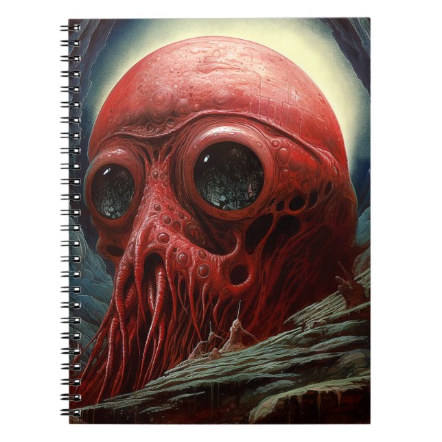 Alien Creature Sci-fi Horror Art Notebook (Front)