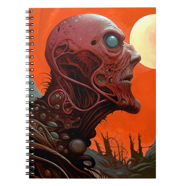 Alien Creature Sci-fi Horror Art Notebook (Front)