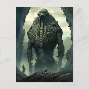 Alien Creature Sci-fi Horror Art Postcard