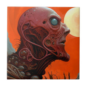 Alien Creature Sci-fi Horror Art Tile