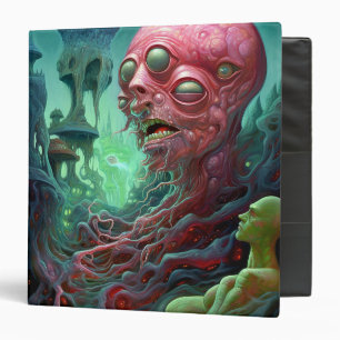 Alien Creature Surreal Horror Art Binder