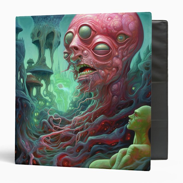 Alien Creature Surreal Horror Art Binder (Front/Inside)