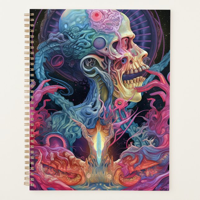 Alien Creature Surreal Horror Art Planner (Front)