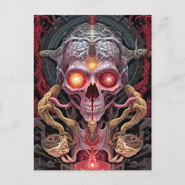 Alien Creature Surreal Horror Art Postcard (Front)