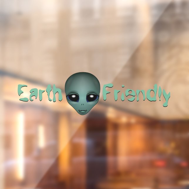 Alien Decal Custom Cute Alien Grey Window Cling (Sheet 2)