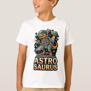 Alien Dinosaur Astro Saurus: Retro Astronaut Space T-Shirt