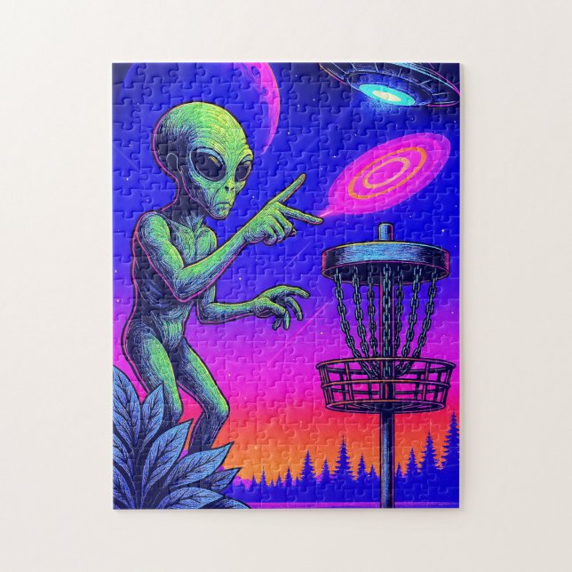 Alien Disc Golf Puzzle (Vertical)