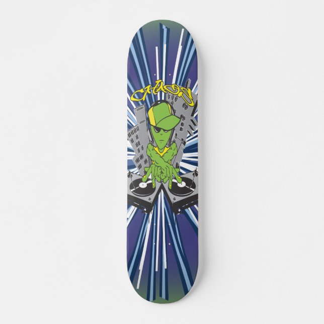 Alien DJ skateboard (Front)