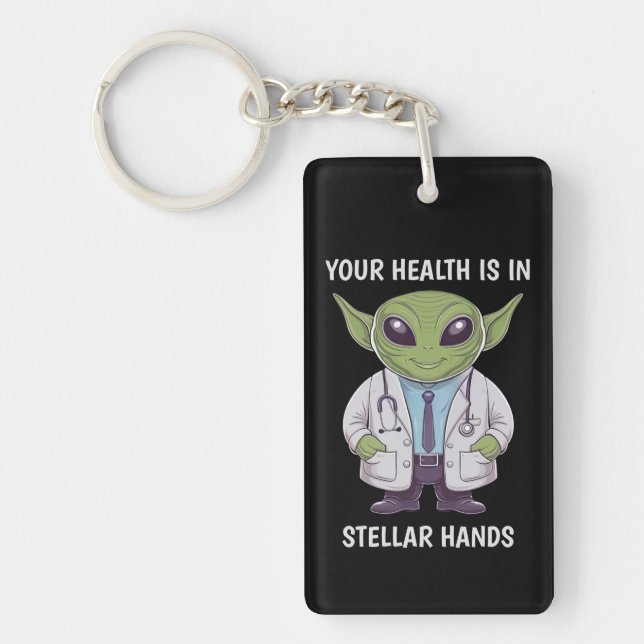 Alien Doctor Keychain (Front)