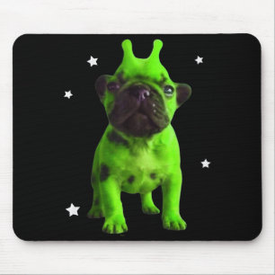 Alien Dog Meme Retro Silly Dog Vintage Space Pibbl Mouse Pad