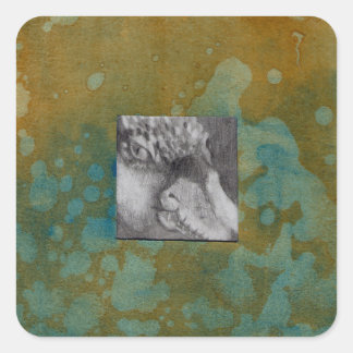 Alien Dragon Square Sticker