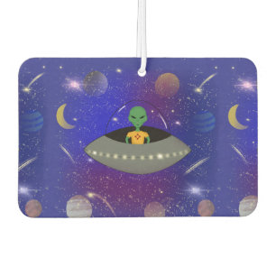 Alien Driving Spaceship New Mexico T-Shirt Air Freshener