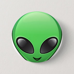 alien emoji 2 inch round button