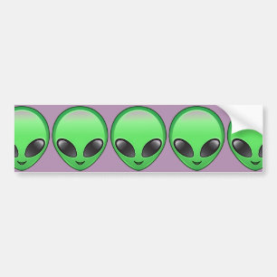 alien emoji bumper sticker