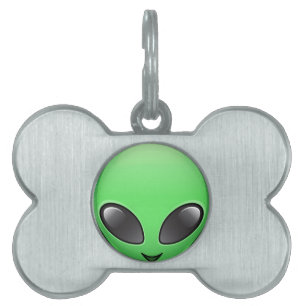 alien emoji pet name tag