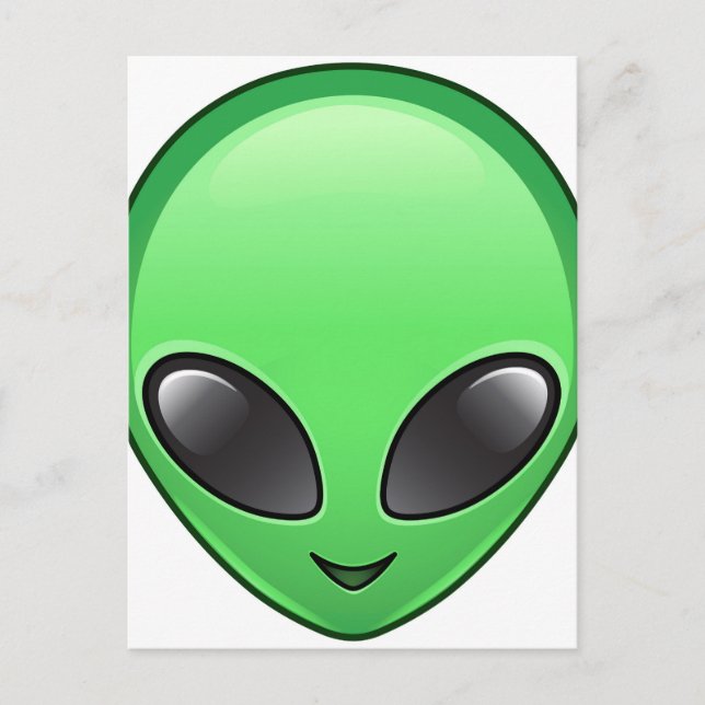 alien emoji postcard (Front)