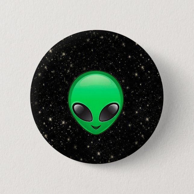 alien emojis 2 inch round button (Front)