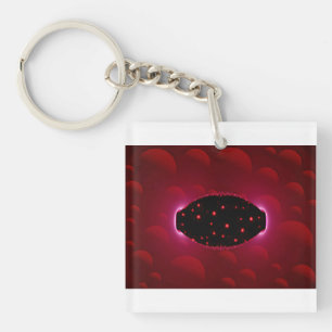 Alien Energy Source With Background Spheres Keychain