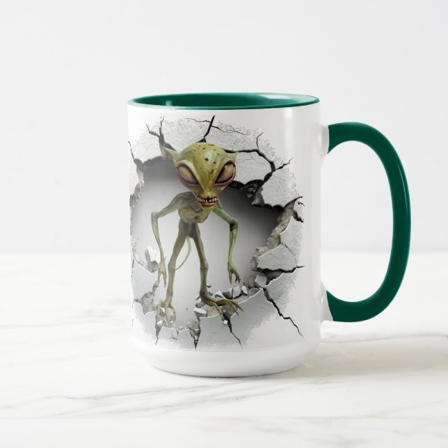 Alien escaping from a wall mug (Right)