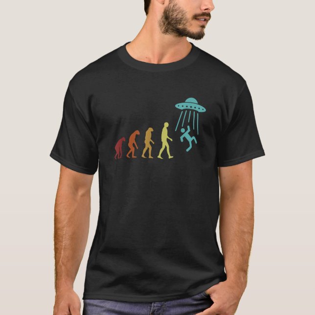 Alien Evolution Extraterrestrial Ufo Conspiracy Al T-Shirt (Front)