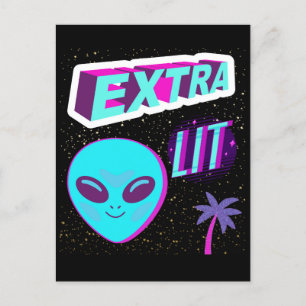 alien extra lit postcard