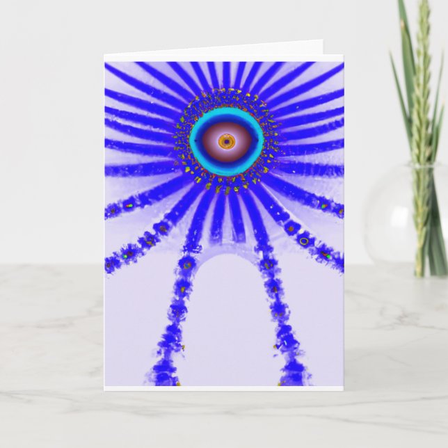 Alien Eye drops down for the Holidays Card (Front)