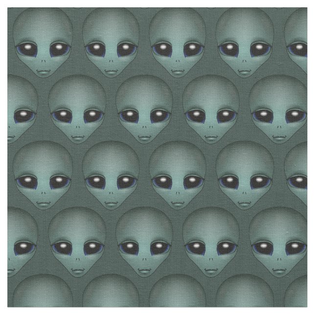 Alien Fabric Cute Alein Fabric Custom E.T. Fabric (Close Up)