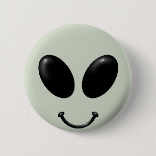 Alien Face 2 Inch Round Button