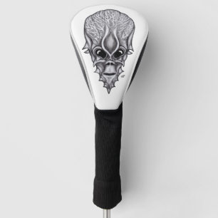 Alien Face , African Skull Facial Reconstruction Golf Head Cover