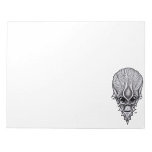Alien Face , African Skull Facial Reconstruction Notepad