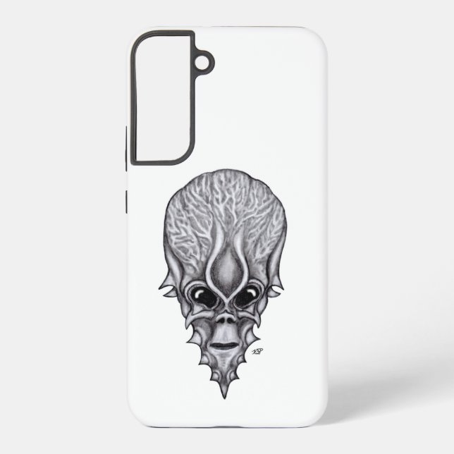Alien Face , African Skull Facial Reconstruction Samsung Galaxy S22+ Case (Back)