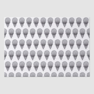 Alien Face , African Skull Facial Reconstruction Tissue Paper