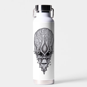 Alien Face , African Skull Facial Reconstruction Water Bottle