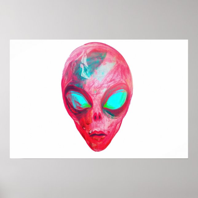 Alien face mask  poster (Front)