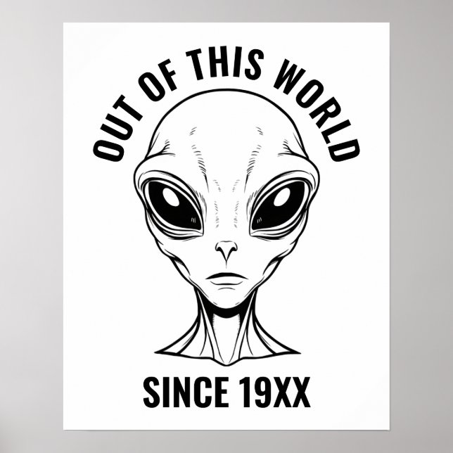 Alien Face Personalized Poster (Front)