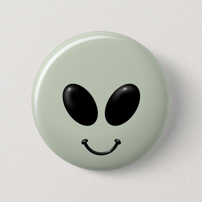 Alien Face.png 2 Inch Round Button (Front)