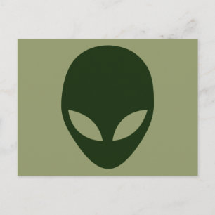 Alien Face Postcard