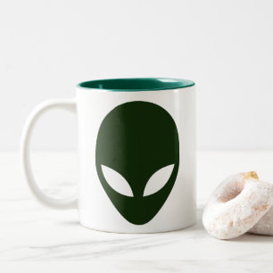 Alien Face Two-Tone Coffee Mug