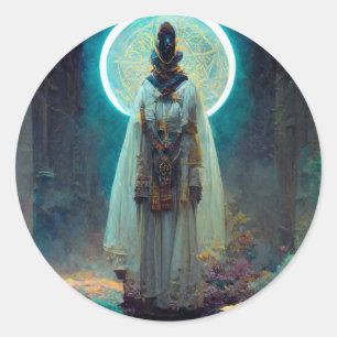 Alien Fae 2 Fantasy Sci-Fi Classic Round Sticker