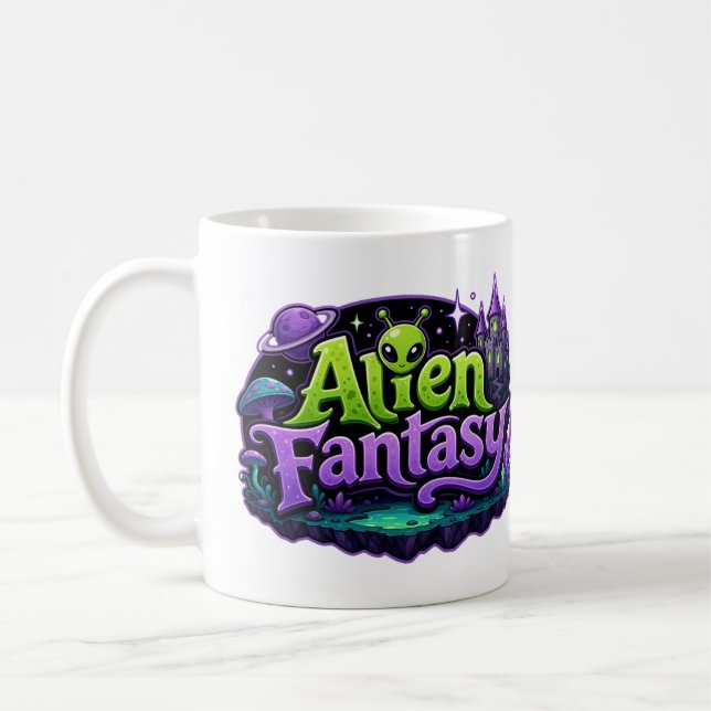 Alien Fantasy Lovers Coffee Mug (Left)