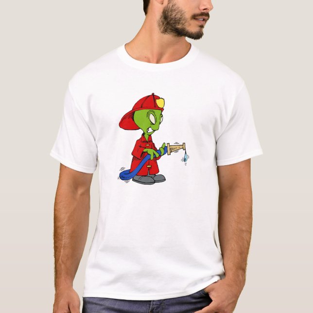 Alien Fire Fighter T-Shirt (Front)