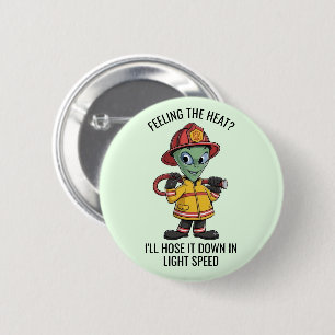 Alien Firefighter 2 Inch Round Button