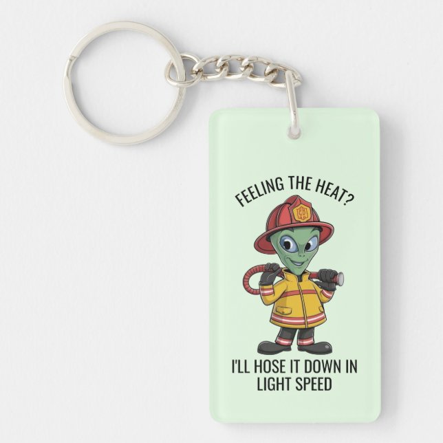 Alien Firefighter Keychain (Front)