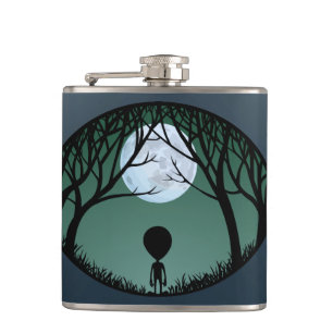 Alien Flask Alien Grey Drink Flasks Personalize