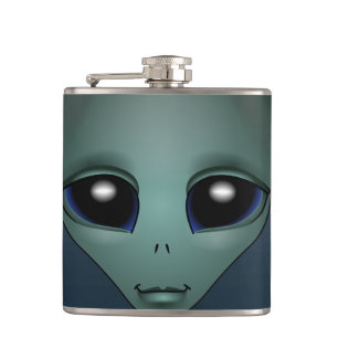 Alien Flask Alien Grey Drink Flasks Personalize